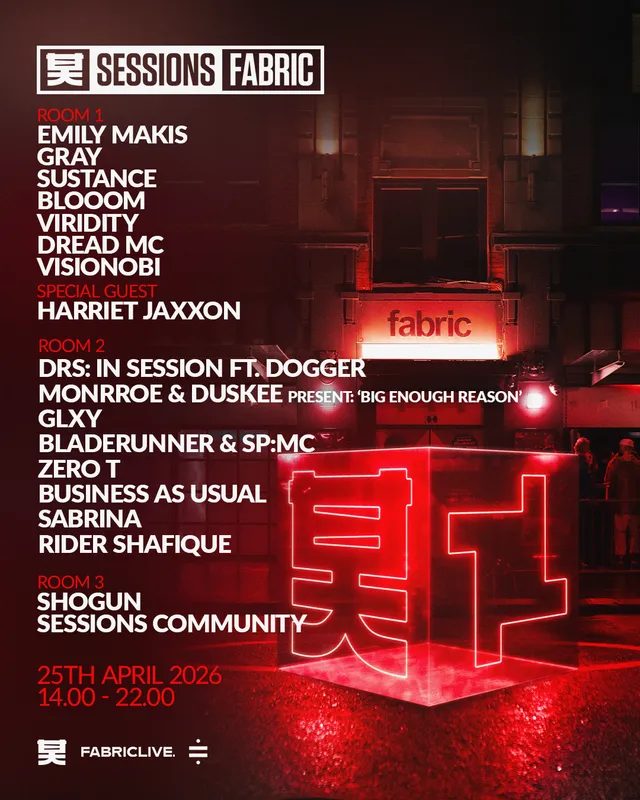 FABRICLIVE x Shogun Audio: Emily Makis, Gray, Harriet Jaxxon, DRS, Bladerunner, Sustance + more - Photo 1