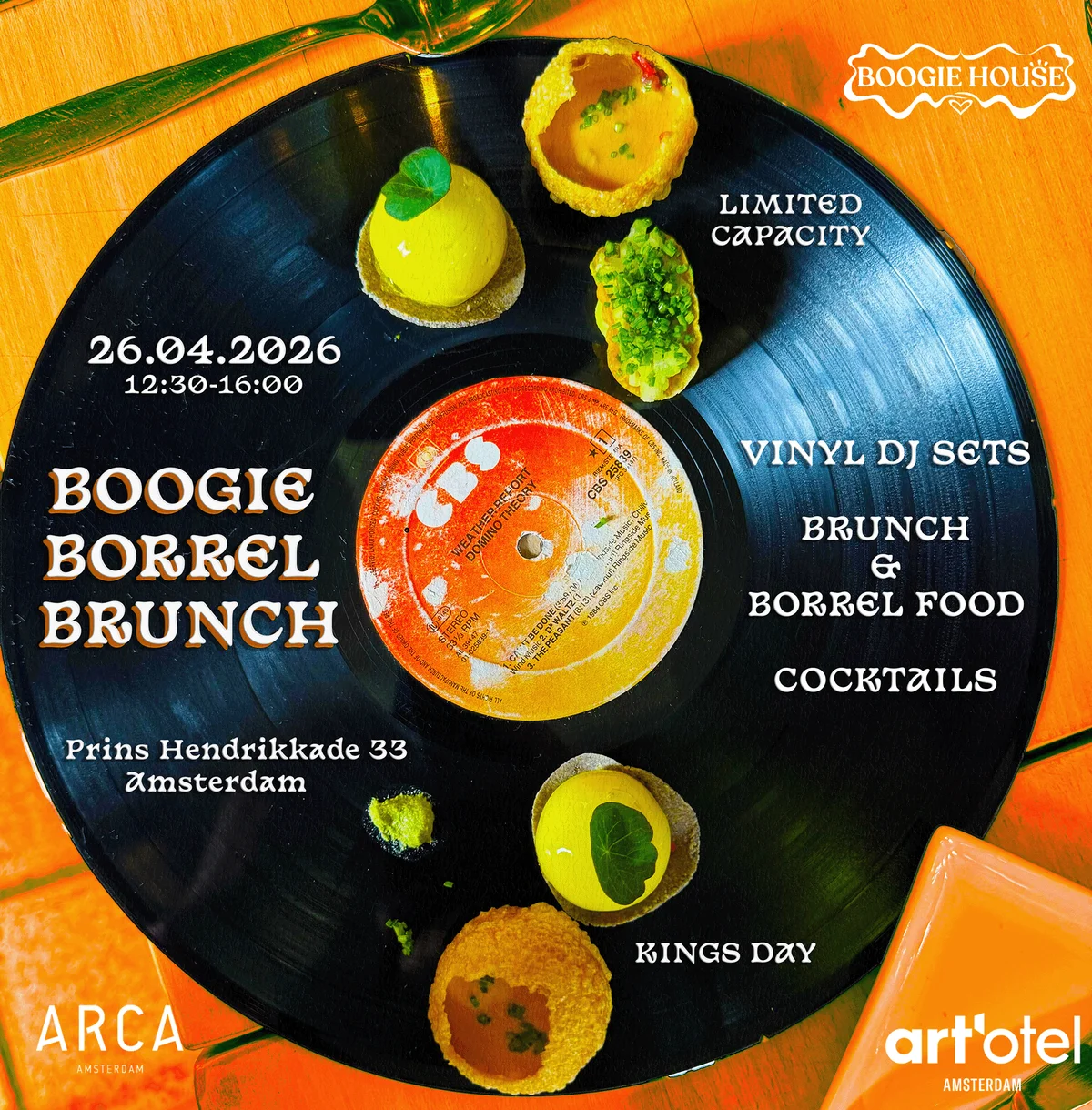 VINYL BOOGIE (BORREL) BRUNCH for KINGS DAY