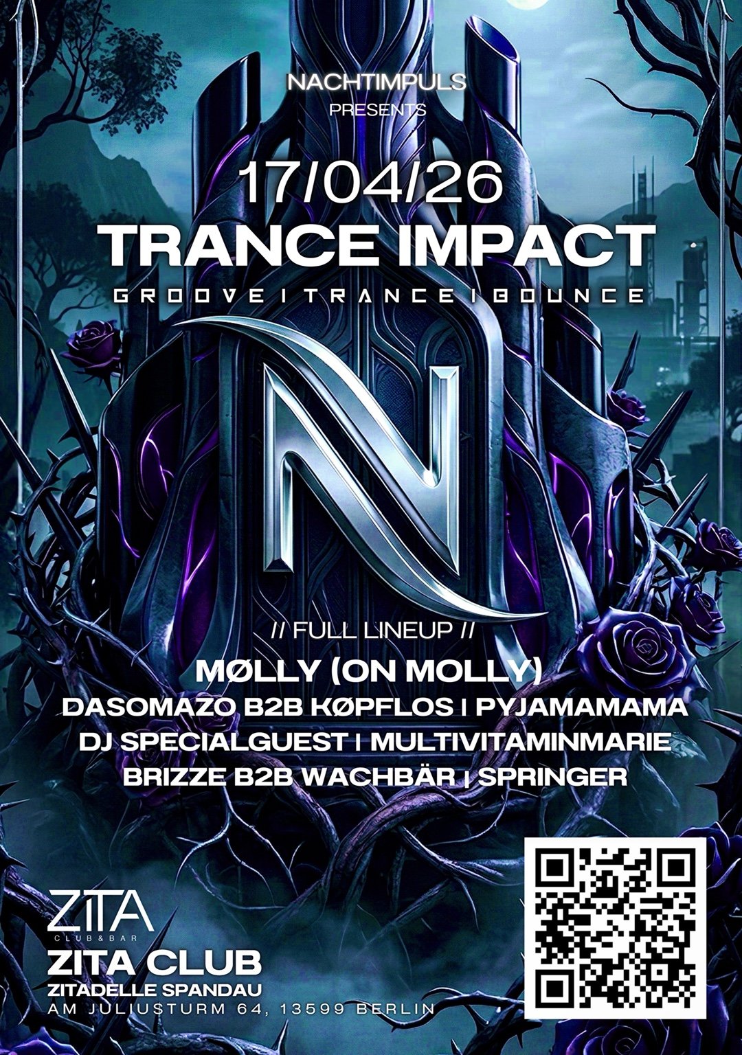 Trance Impact by Nachtimpuls.Events With Molly(on Molly), PyjamaMama, 
