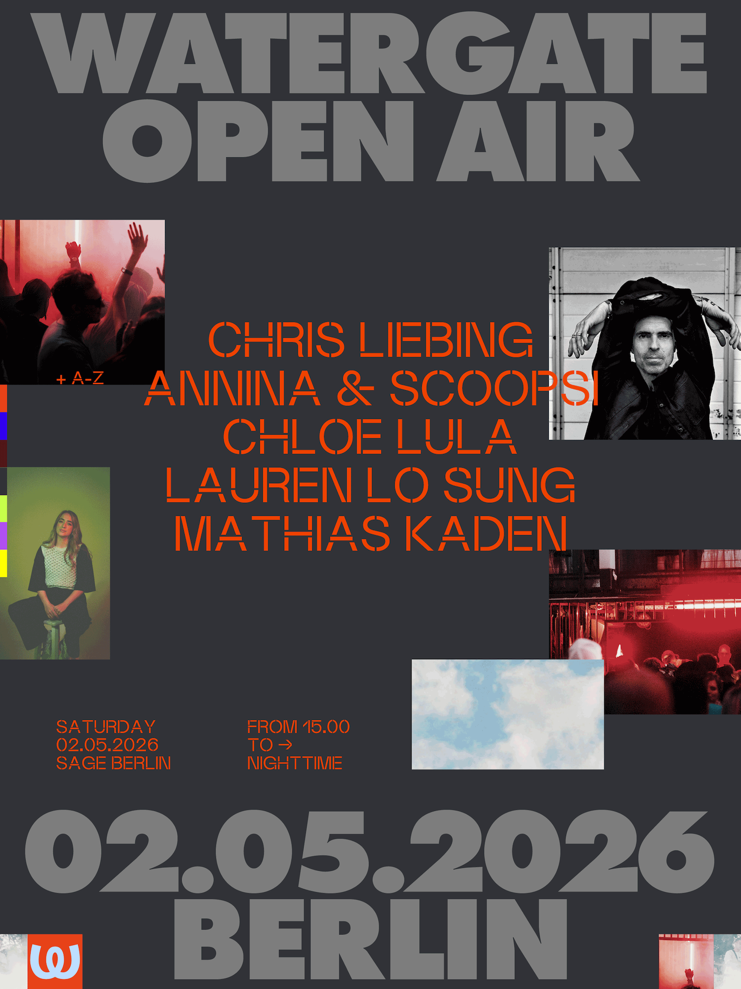 Watergate Open Air with Chris Liebing, Lauren LoSung,  Mathias Kaden, Chloe Lula