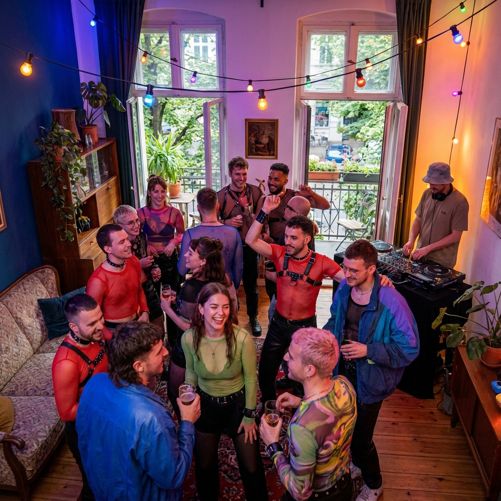 Authentic Berlin house party atmosphere